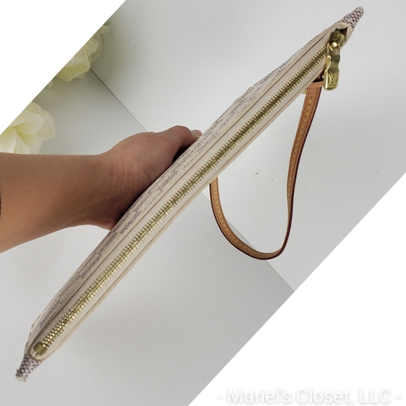 Authentic Louis Vuitton Damier Azur Neverfull Pochette #2707M - Picture 7 of 9